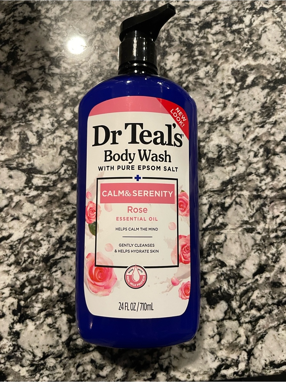 Dr Teal's Calm & Serenity Rose Body Wash - Blue